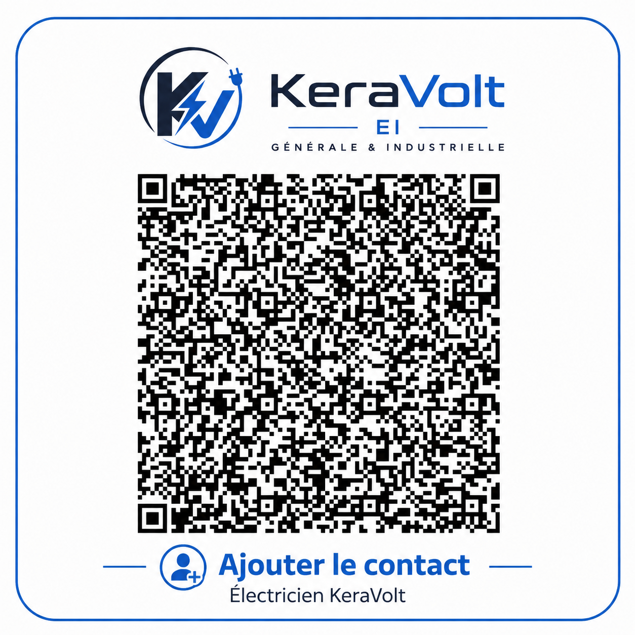 QR code pour ajouter le contact KeraVolt